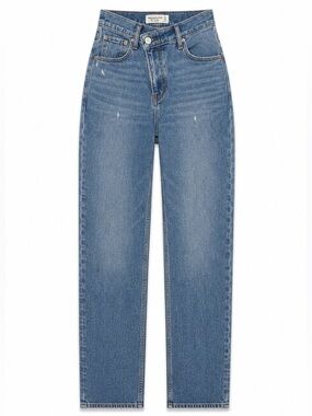 Abercrombie Crossover High Rise 90s Straight Jean | Medium Wash | Size 24S